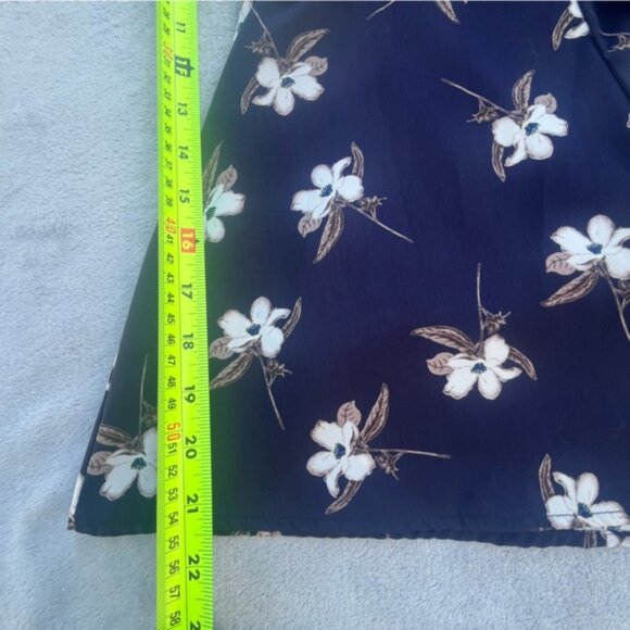 Sage Navy & Floral Long Sleeve Romper Tie Waist - Picture 11 of 11